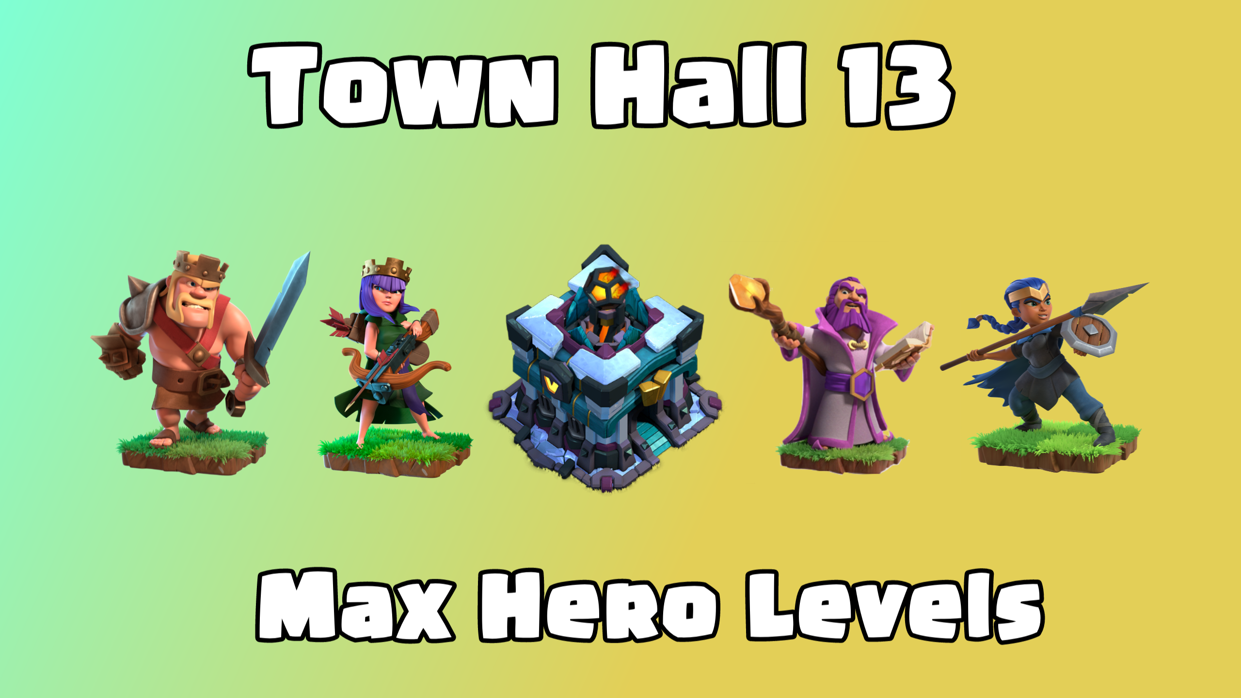 clash of clans hero levels per th