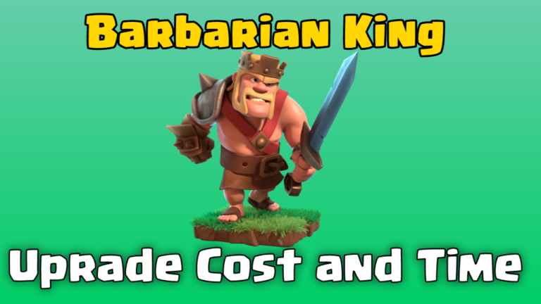 Barbarian King Upgrade Cost