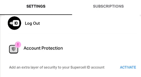Supercell Account Protection Update