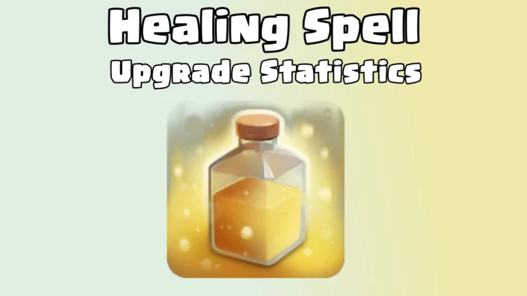 Clash of Clans: Healing Spell Upgrade Statistics