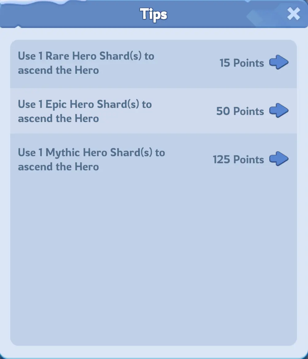 grow your heroes point tasks